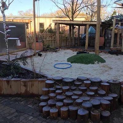 logs and a playground
