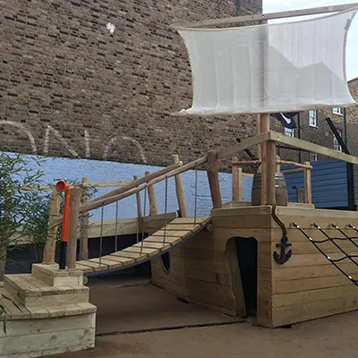 the entrance to a ship