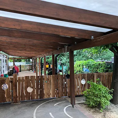 a covered area